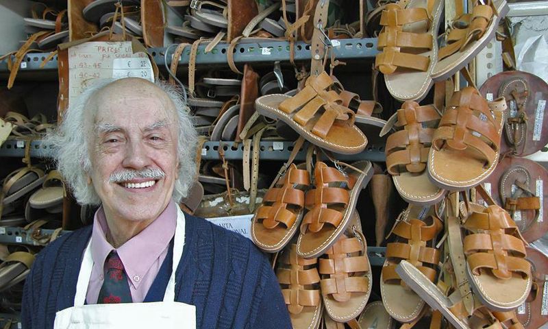 The Melissinos Art workshop in Athens — handcrafted leather sandals modelled on ancient Greek designs, made by third-generation poet-sandal maker Pantelis Melissinos