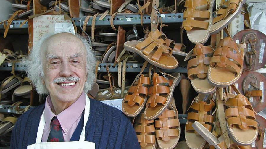The Melissinos Art workshop in Athens — handcrafted leather sandals modelled on ancient Greek designs, made by third-generation poet-sandal maker Pantelis Melissinos