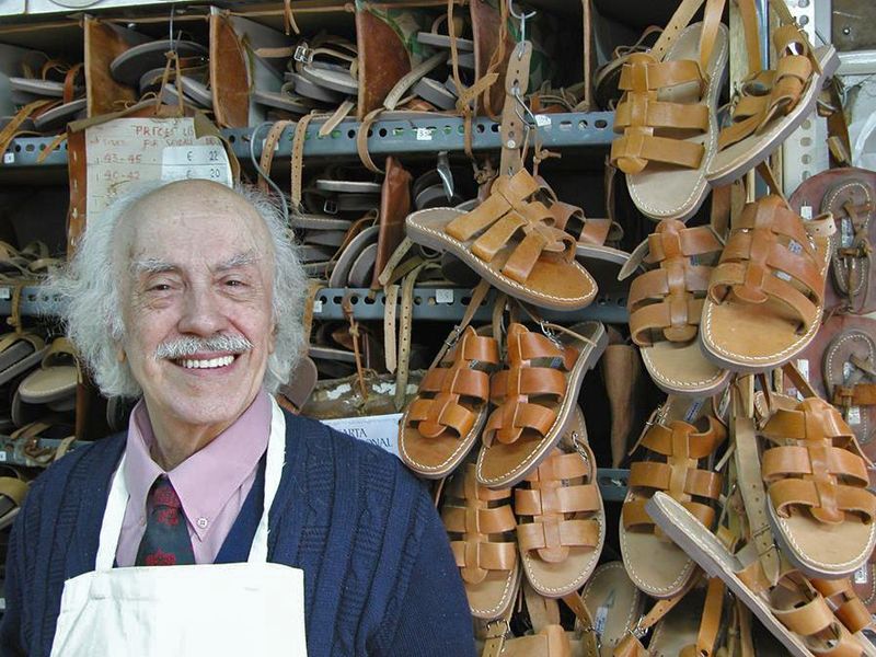 The Melissinos Art workshop in Athens — handcrafted leather sandals modelled on ancient Greek designs, made by third-generation poet-sandal maker Pantelis Melissinos