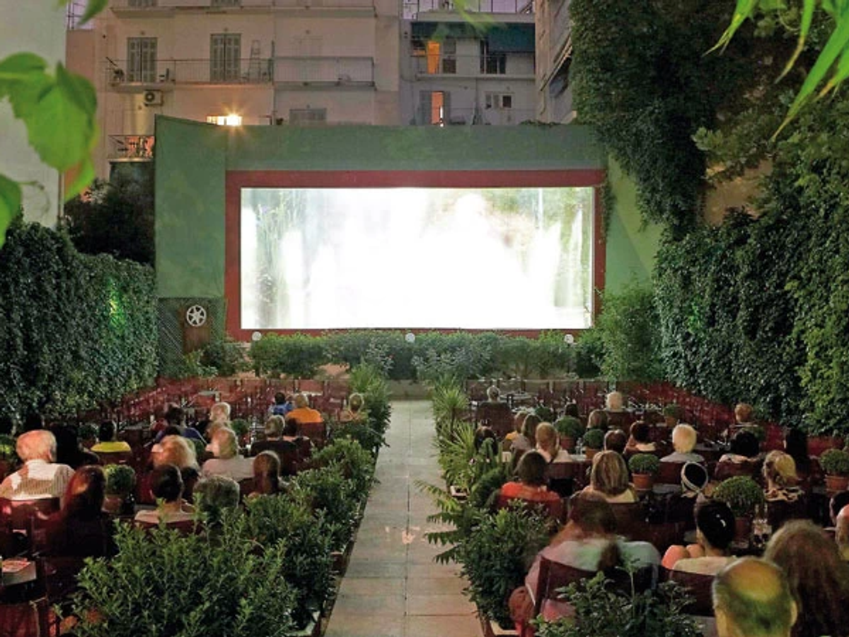 Cine Oasis open-air cinema in Athens — a classic summer cinema with garden seating and films under the stars