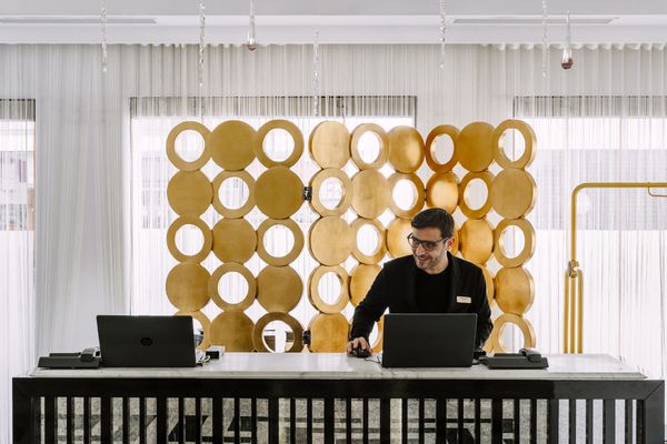 Pallas Athena hotel on Athinas Street in Athens — a Grecotel design hotel with commissioned street art murals throughout its rooms