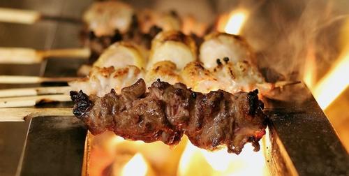 Birdman Athens — yakitori skewers on the charcoal grill