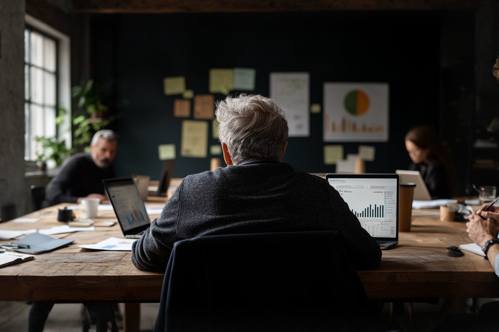 Oficina abierta con equipo en colaboración, ilustrando '¿Cómo está revolucionando el Prompt Engineering la productividad empr