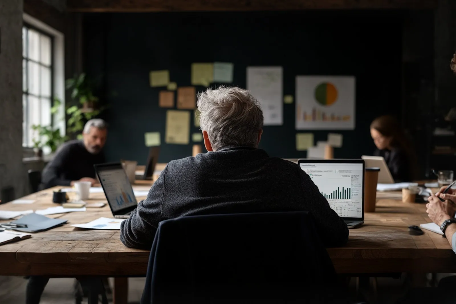 Oficina abierta con equipo en colaboración, ilustrando '¿Cómo está revolucionando el Prompt Engineering la productividad empr