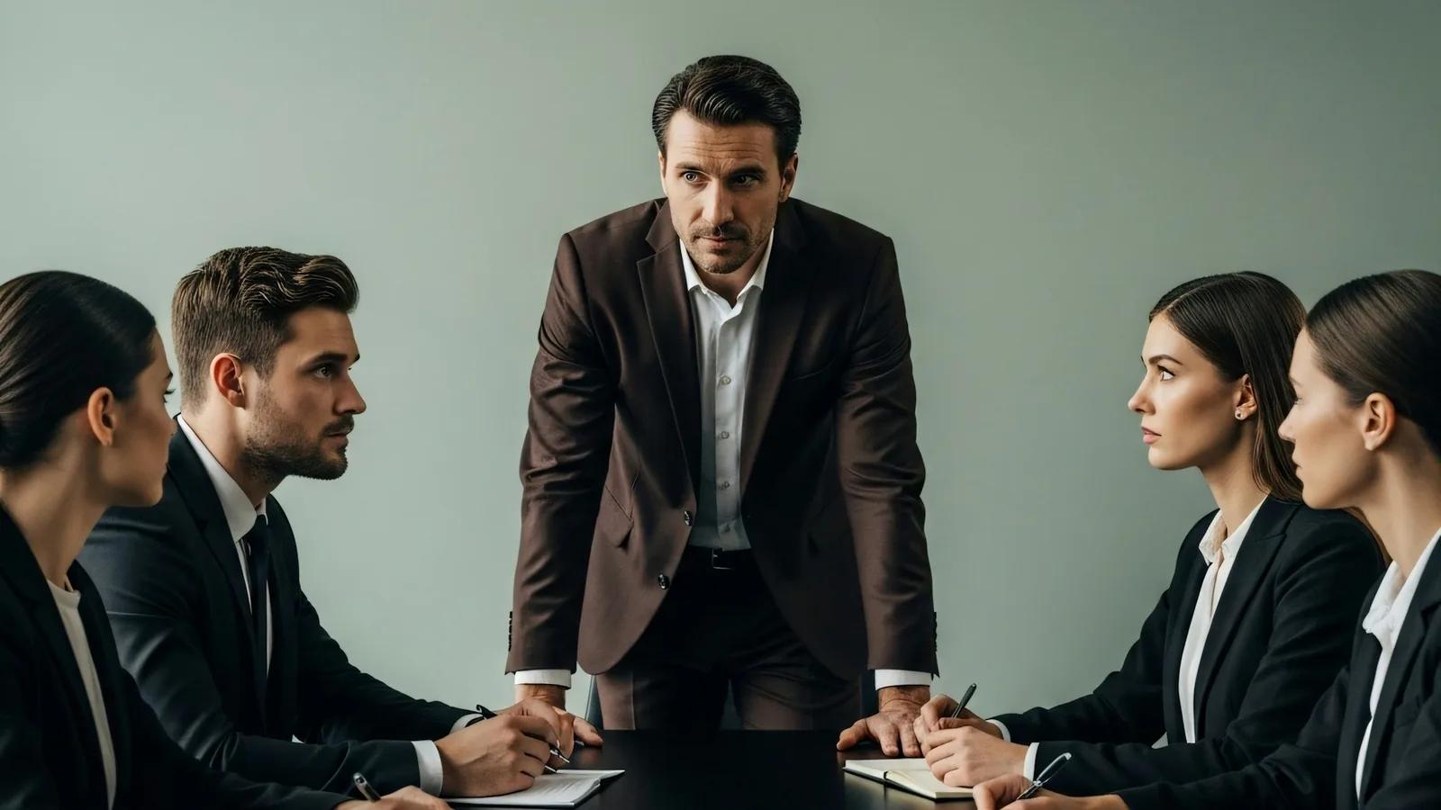 Director liderando una sesión de trabajo con su equipo