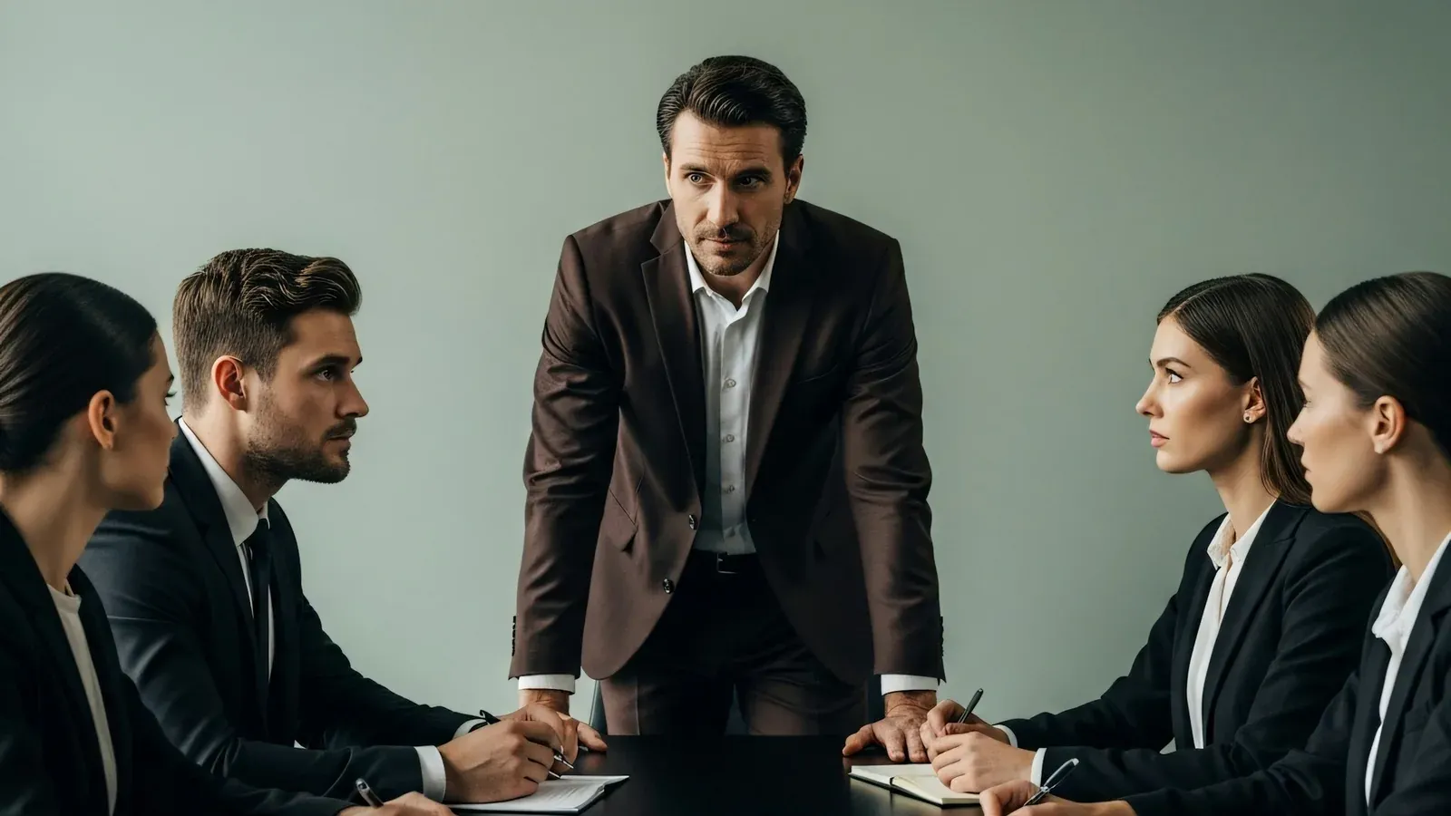 Director liderando una sesión de trabajo con su equipo