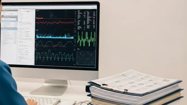 Monitor con datos clínicos junto a expedientes y un estetoscopio