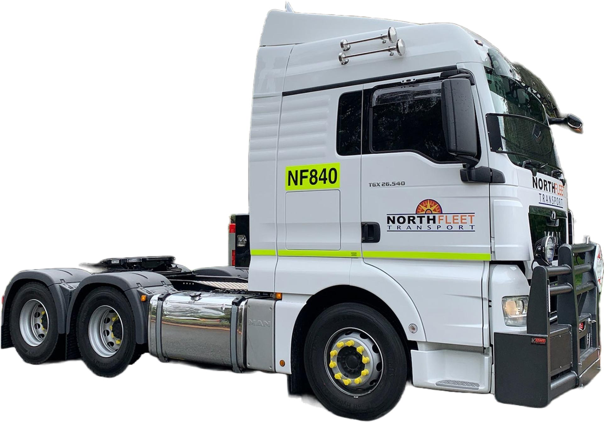 Northfleet branded truck cabin