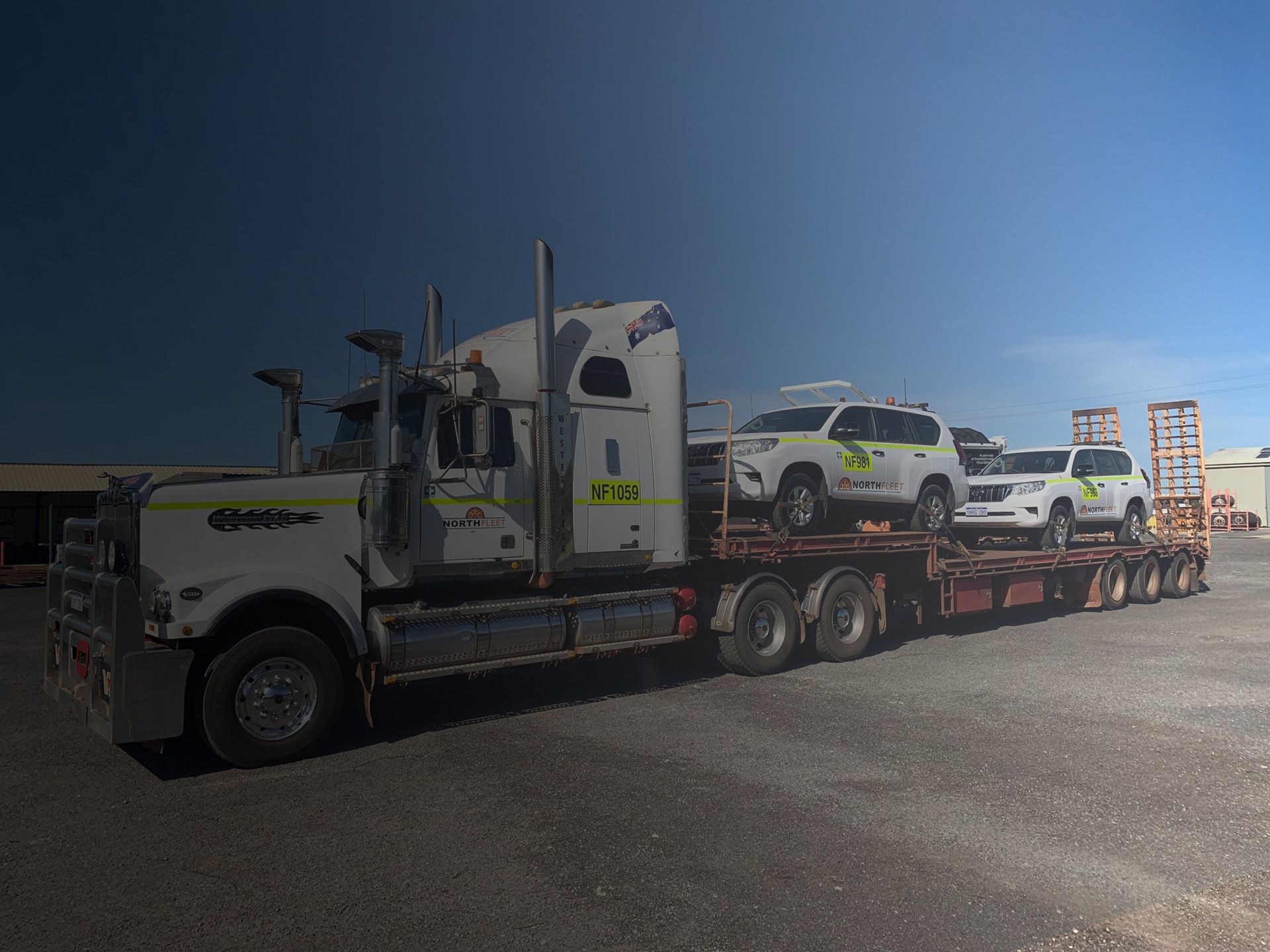 Northfleet branded truck with trailer