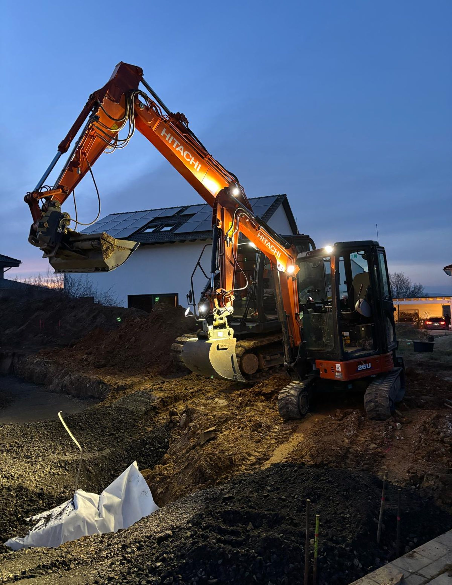 Bagger von Bauservice Weidenfeller im Einsatz