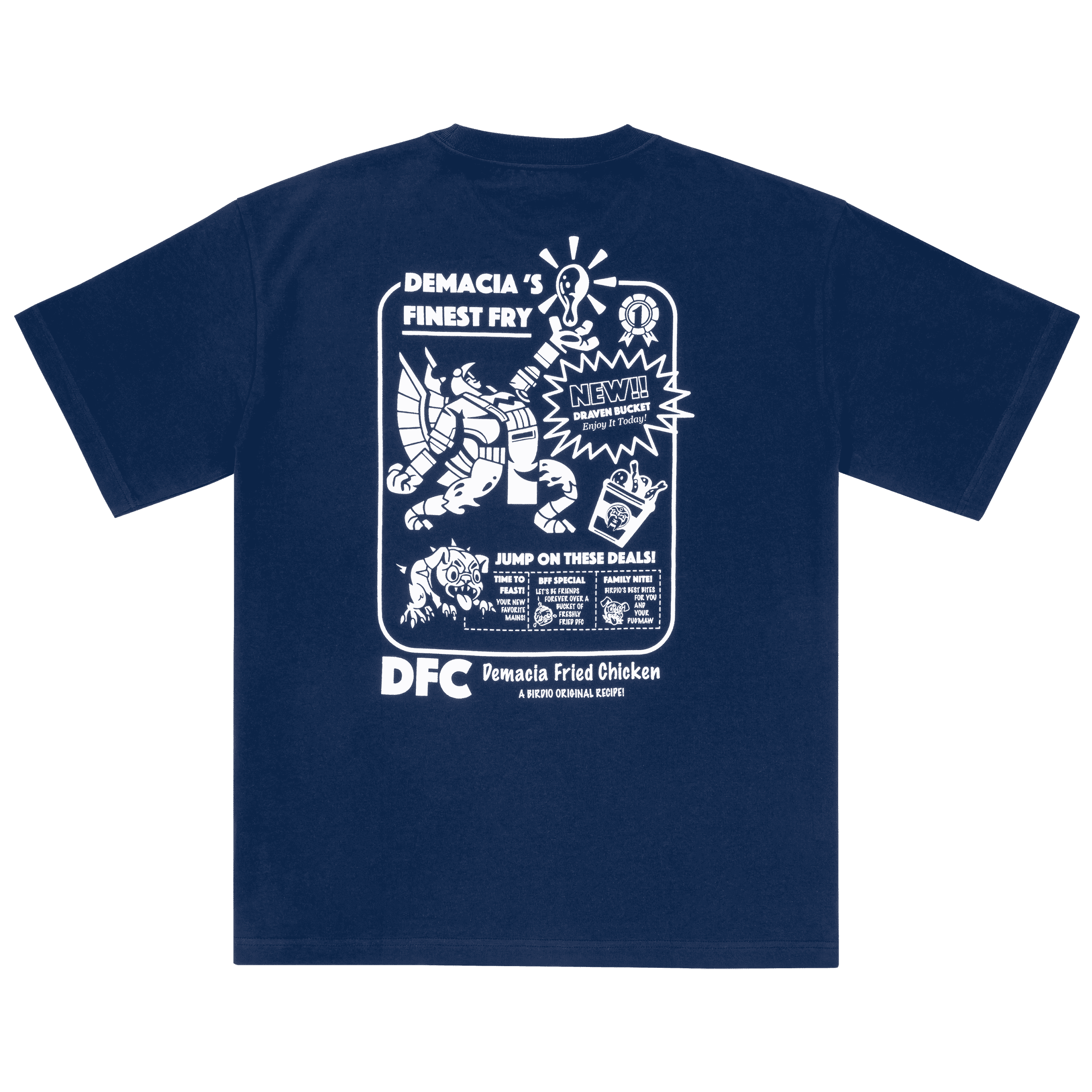 Demacian Fried Chicken Birdio Tee | Riot Games Store