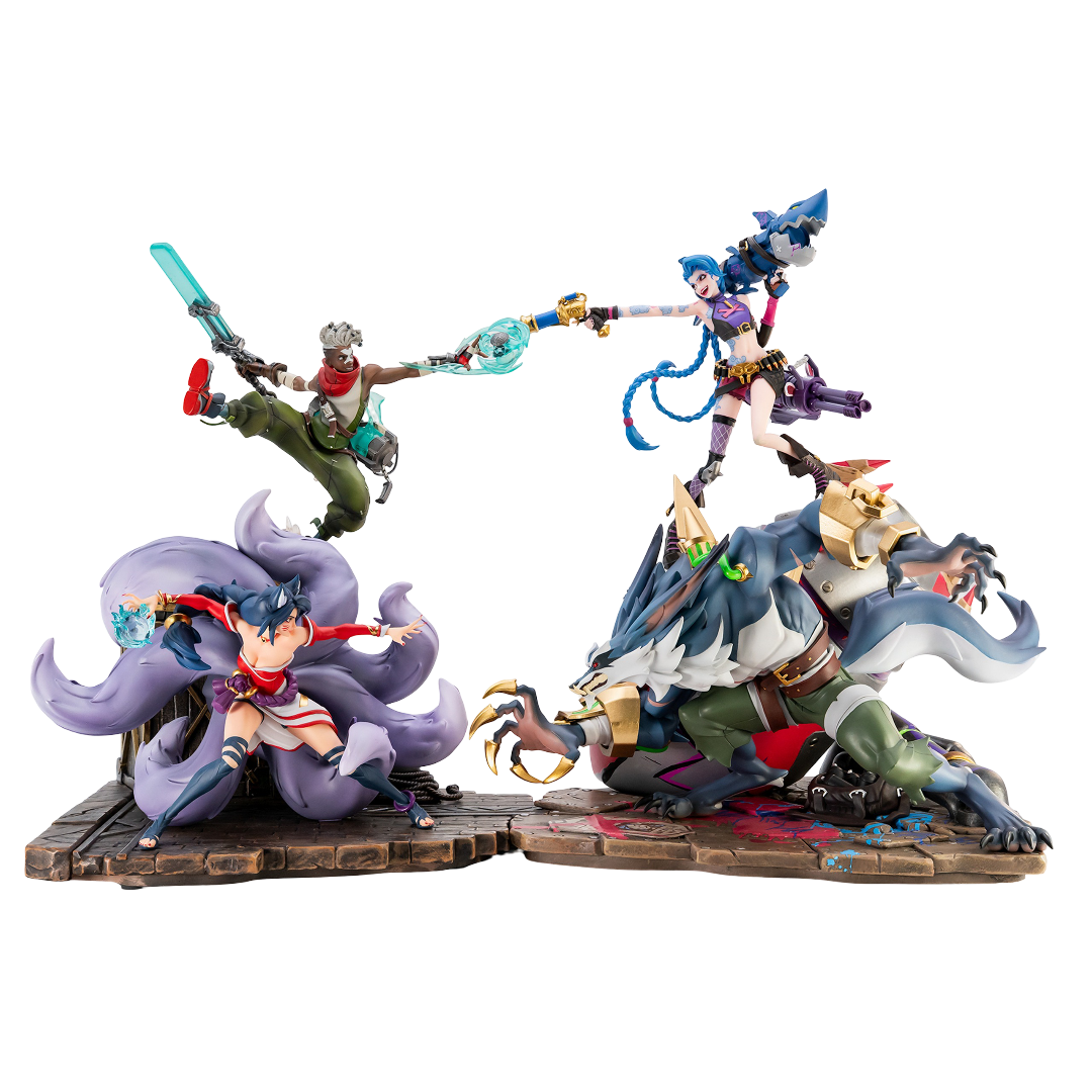 2XKOᵀᴹ Ahri and Ekko + Jinx and Warwick 1/10 Scale Statue Bundle