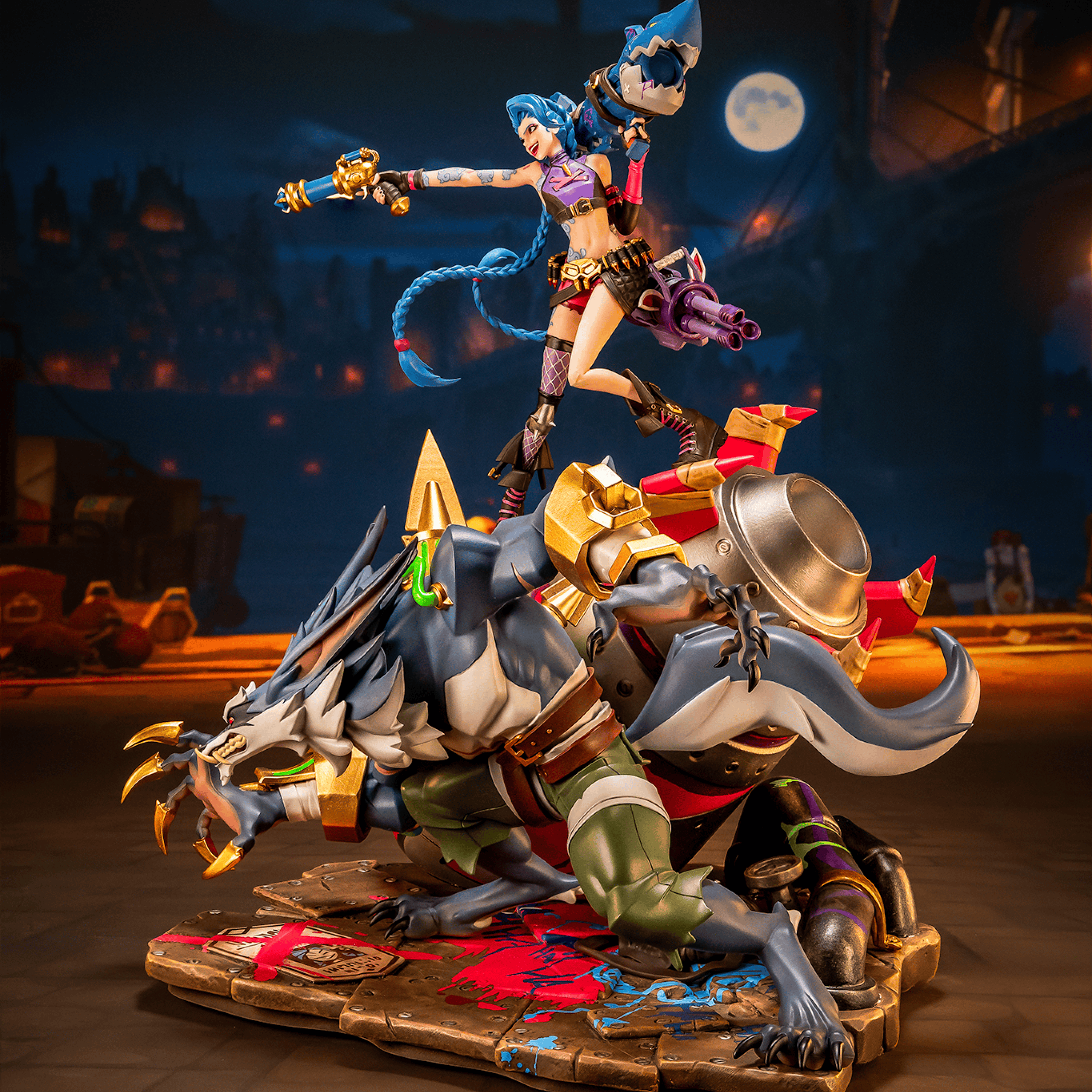 League of Legends JINX 1/7 + Ekko (おまけ) Arcane Champion Jinx 1/7 Scale Statue | Riot Games Store