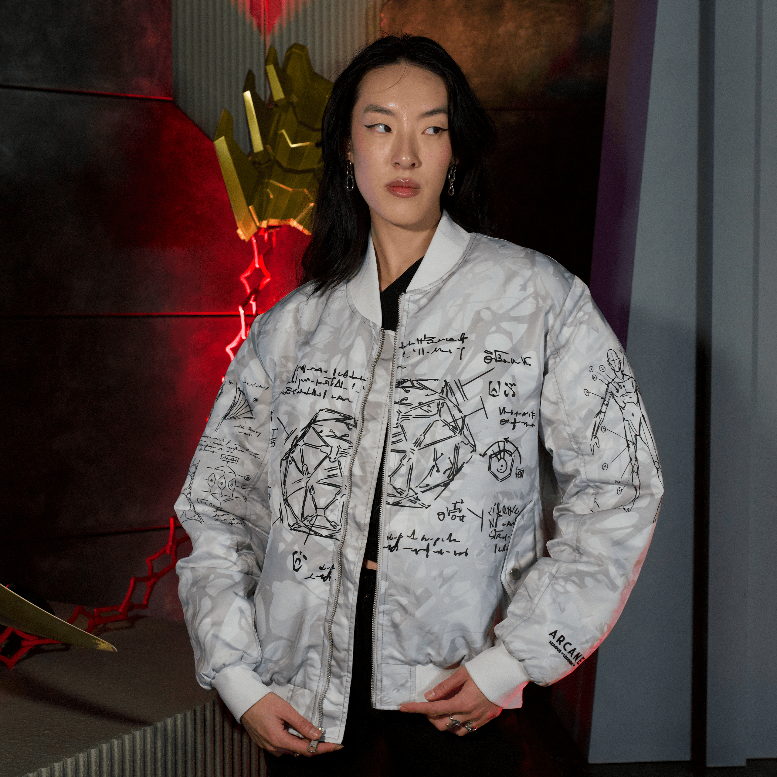 Arcane Jayce and Viktor Anomaly Bomber Jacket | Riot Games Store
