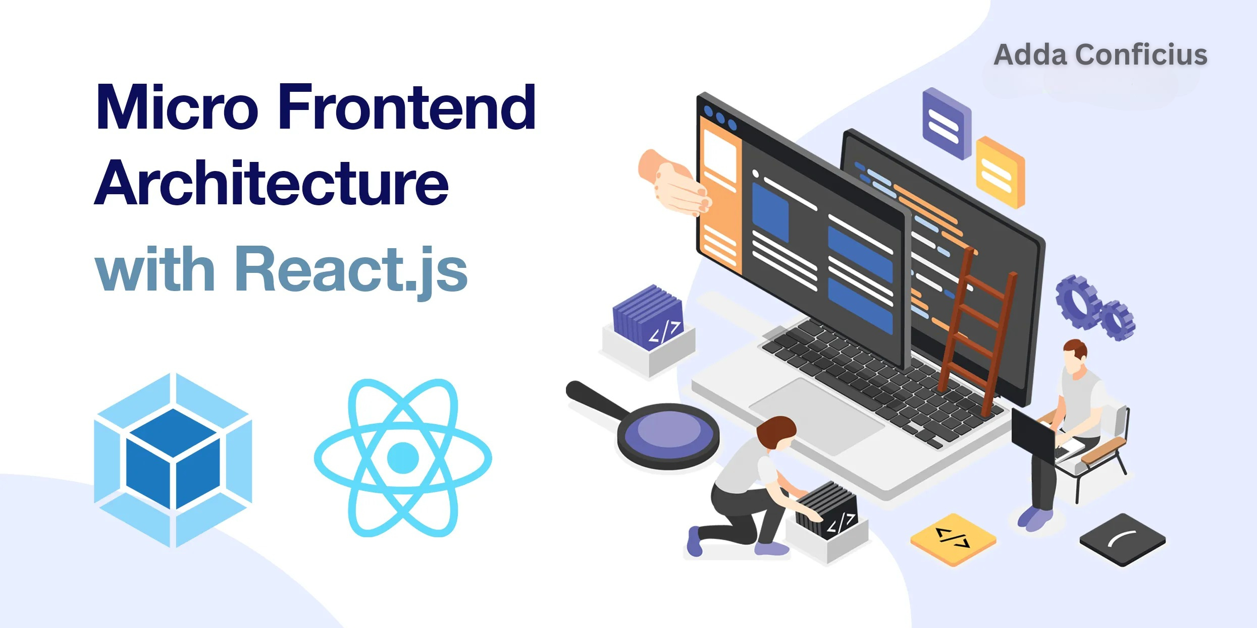 a poster for micro frontend architecture with react.js