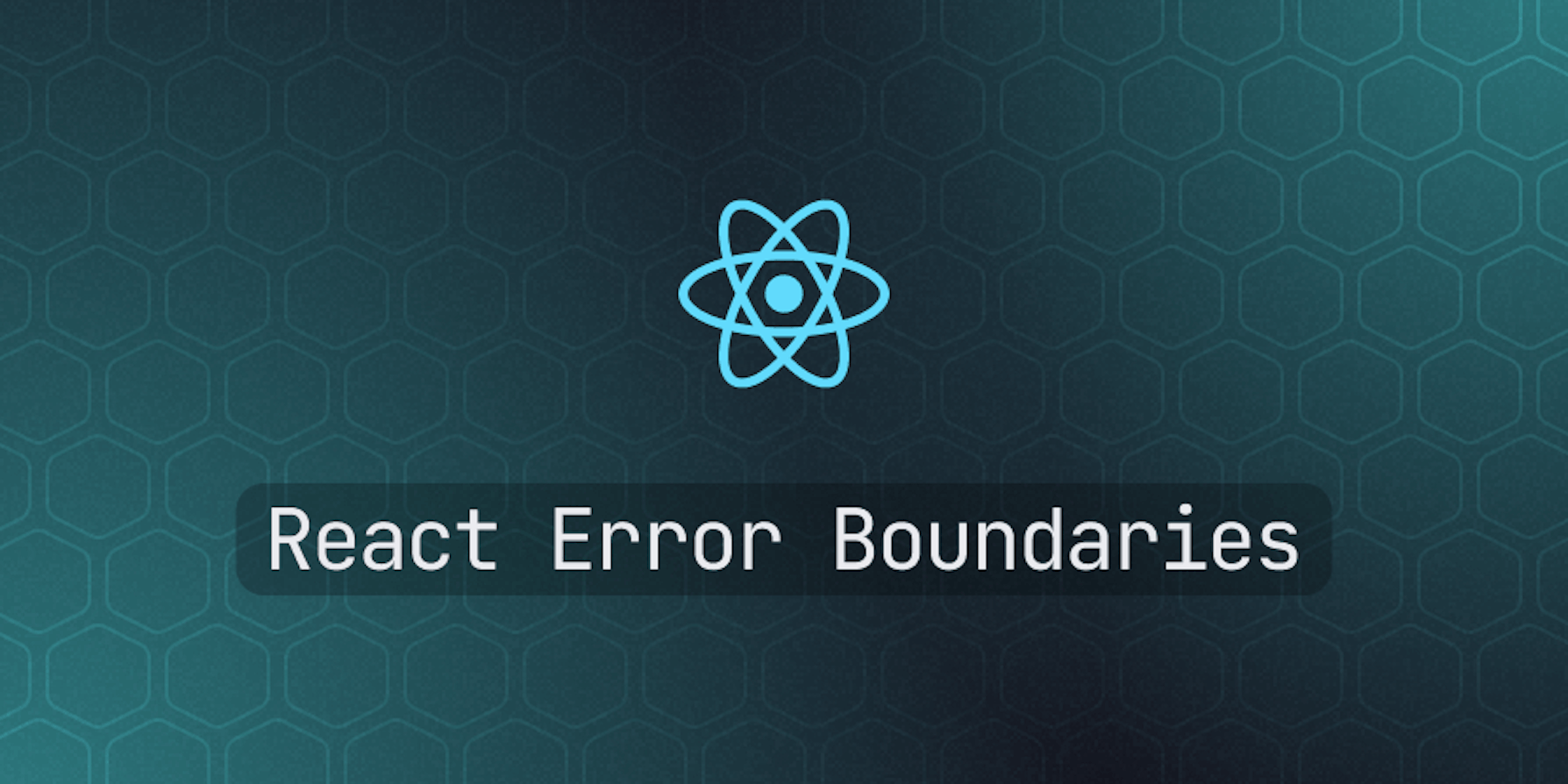 a blue background with the words react error boundaries on it