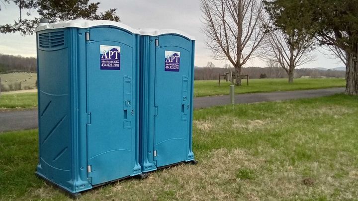 Portable toilet equipment ready for delivery in Central Virginia