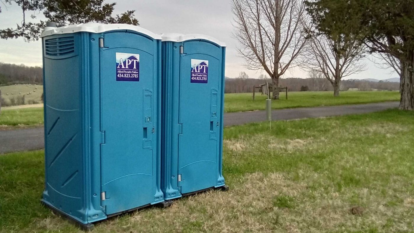 Portable toilet equipment ready for delivery in Central Virginia