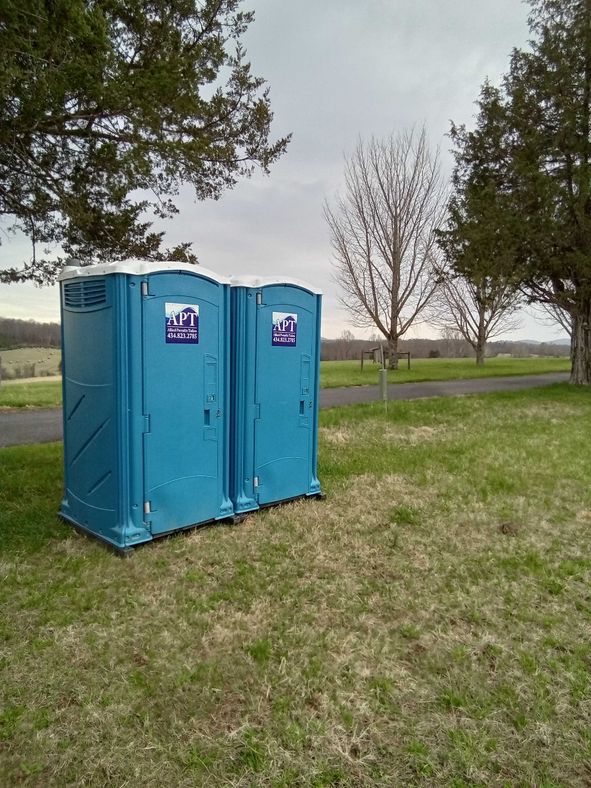 Portable toilet equipment ready for delivery in Central Virginia