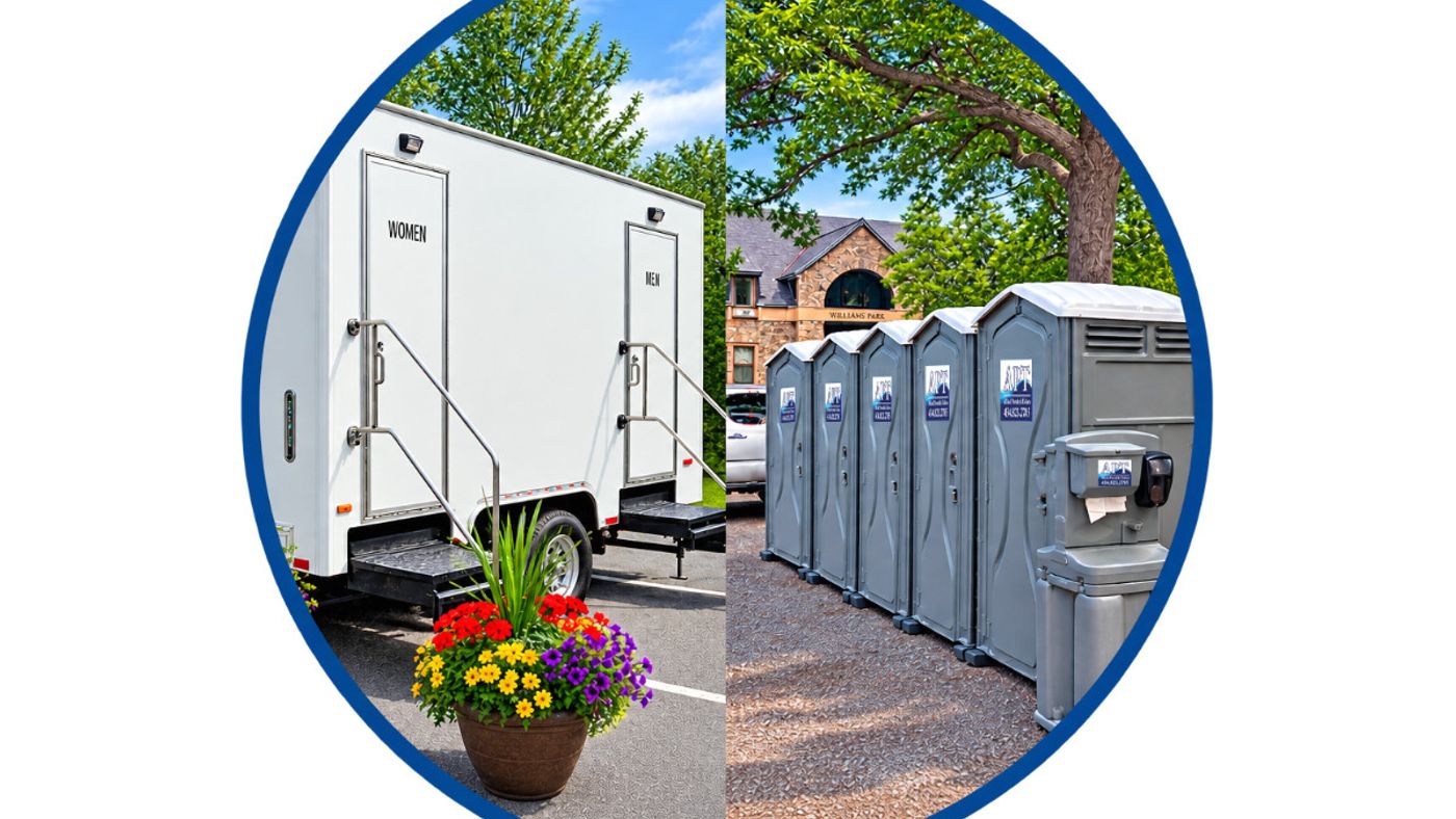 Allied Portable Toilets decal on a service vehicle