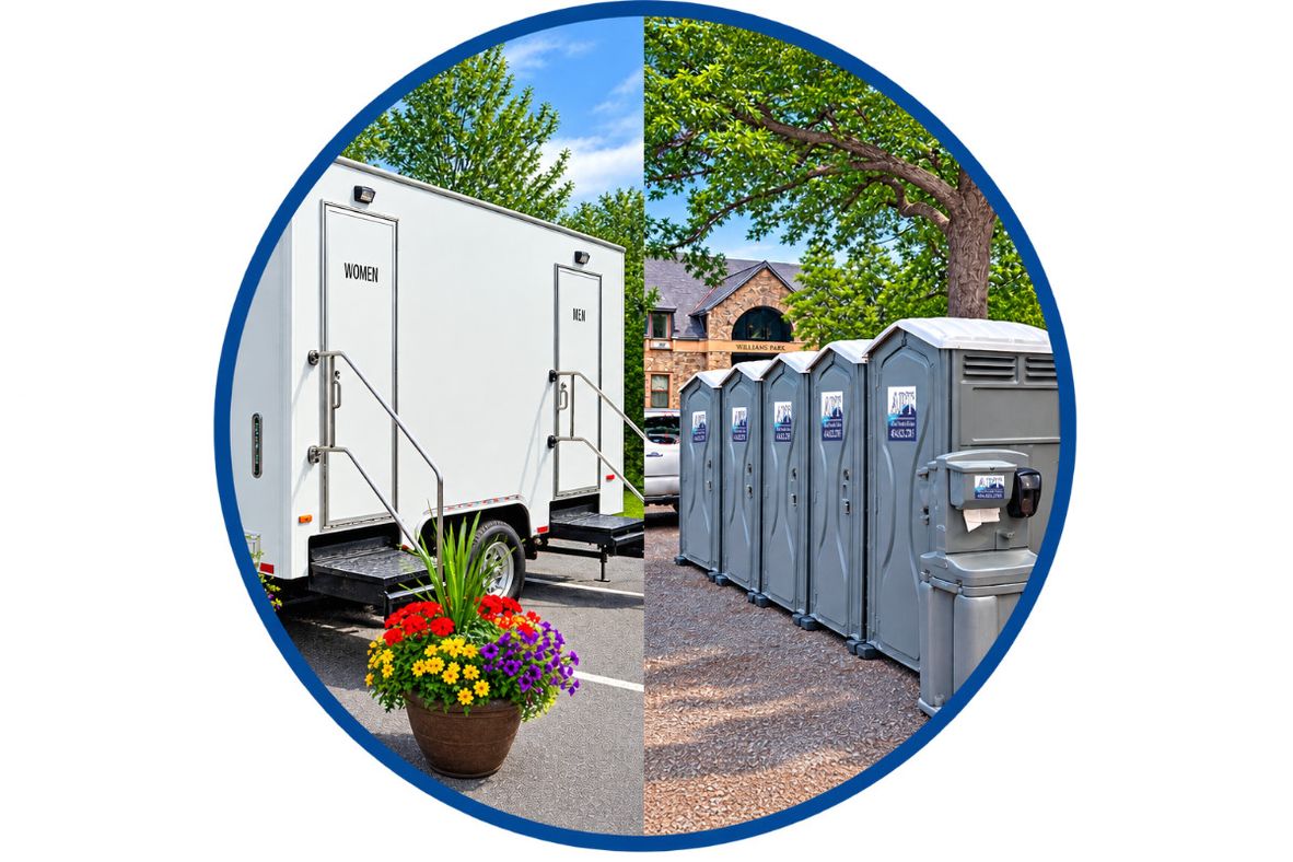 Allied Portable Toilets decal on a service vehicle