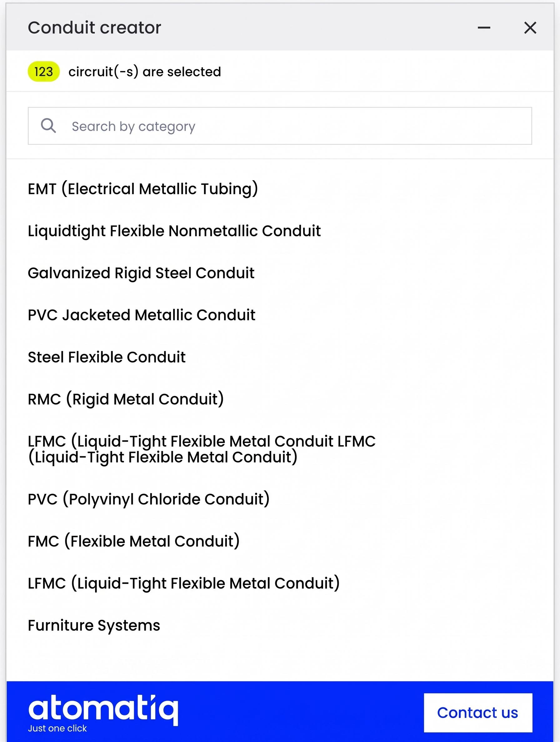 Conduit modeling Electrical Pack