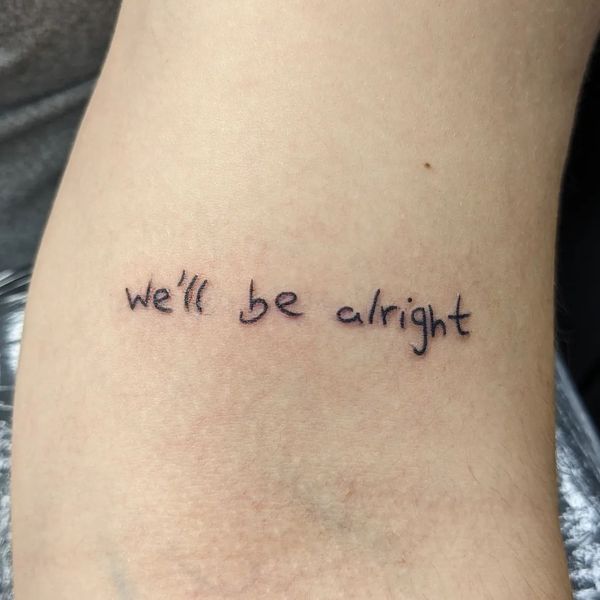 We'll be alright