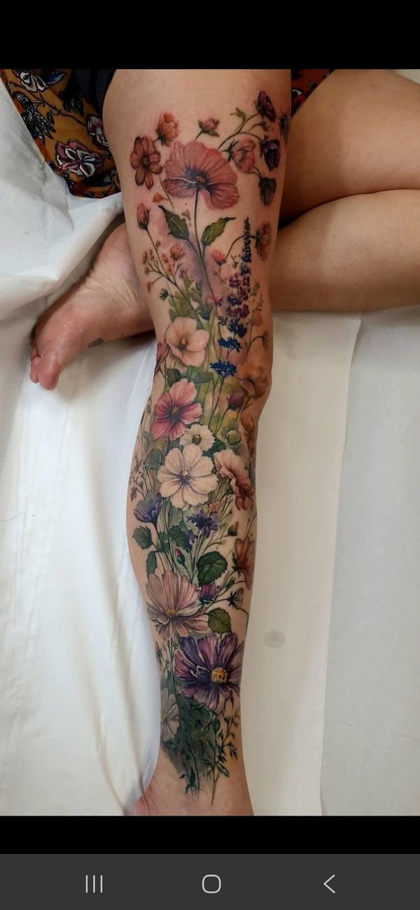 Flower leg sleeve