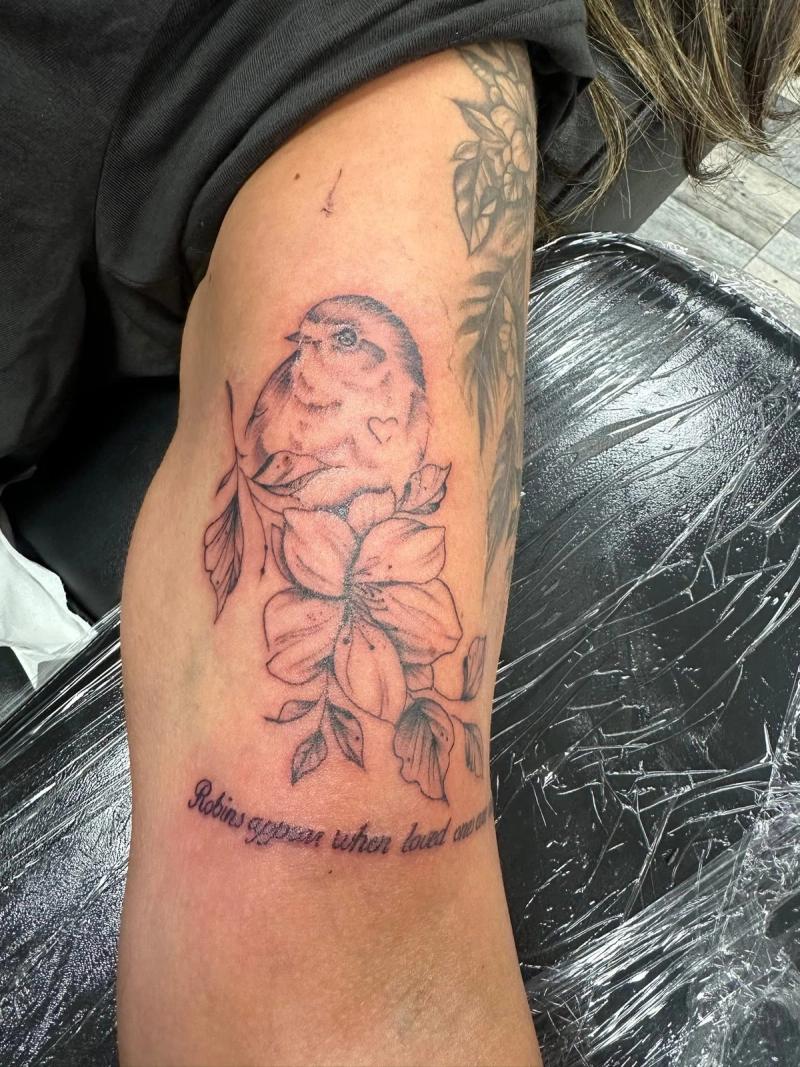 Flower and bird