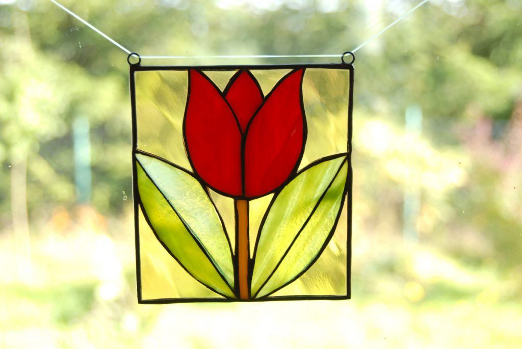Vetrata decorativa realizzata con tecnica Tiffany