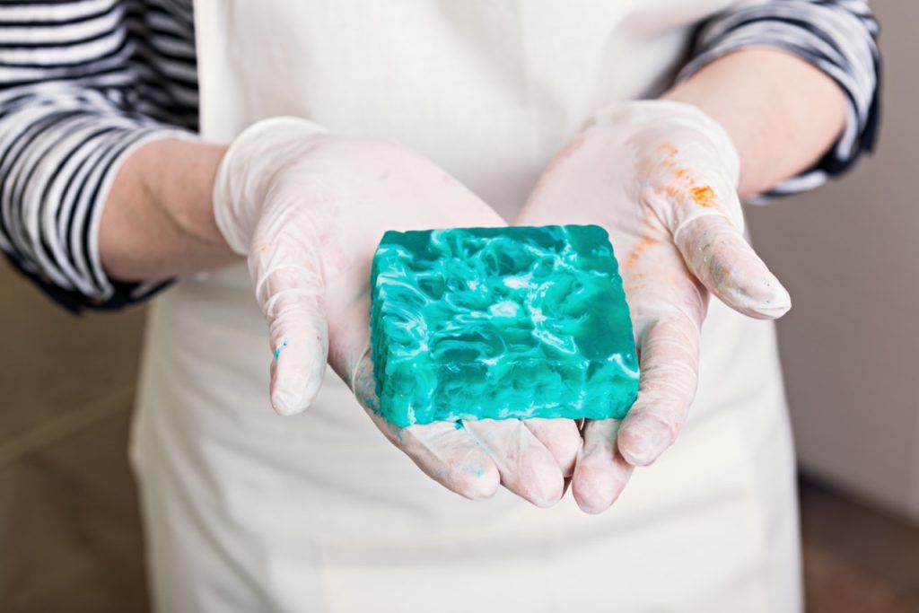 Soap ready at the end of processing