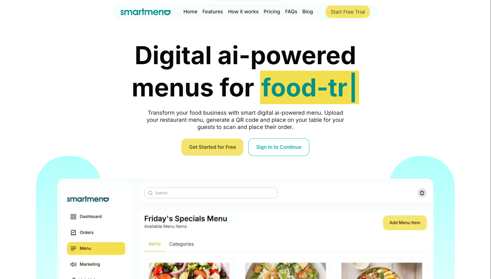 Smart Menu AI