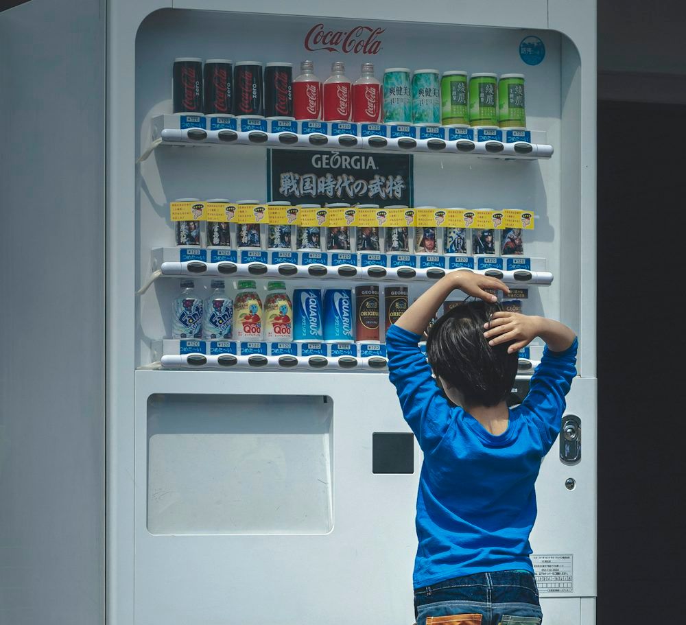 Boy trying to make a choice