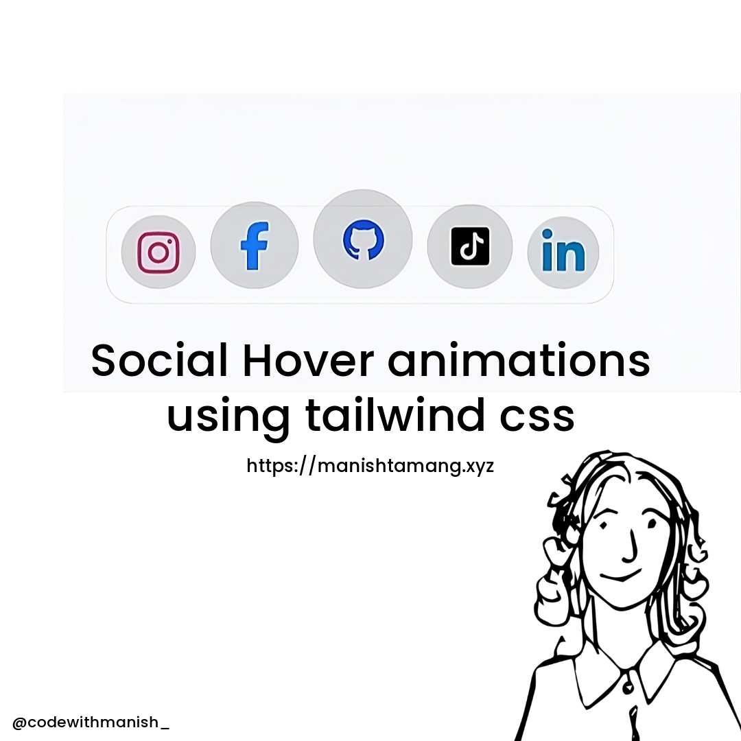 Social link hover animation using Tailwind css in React