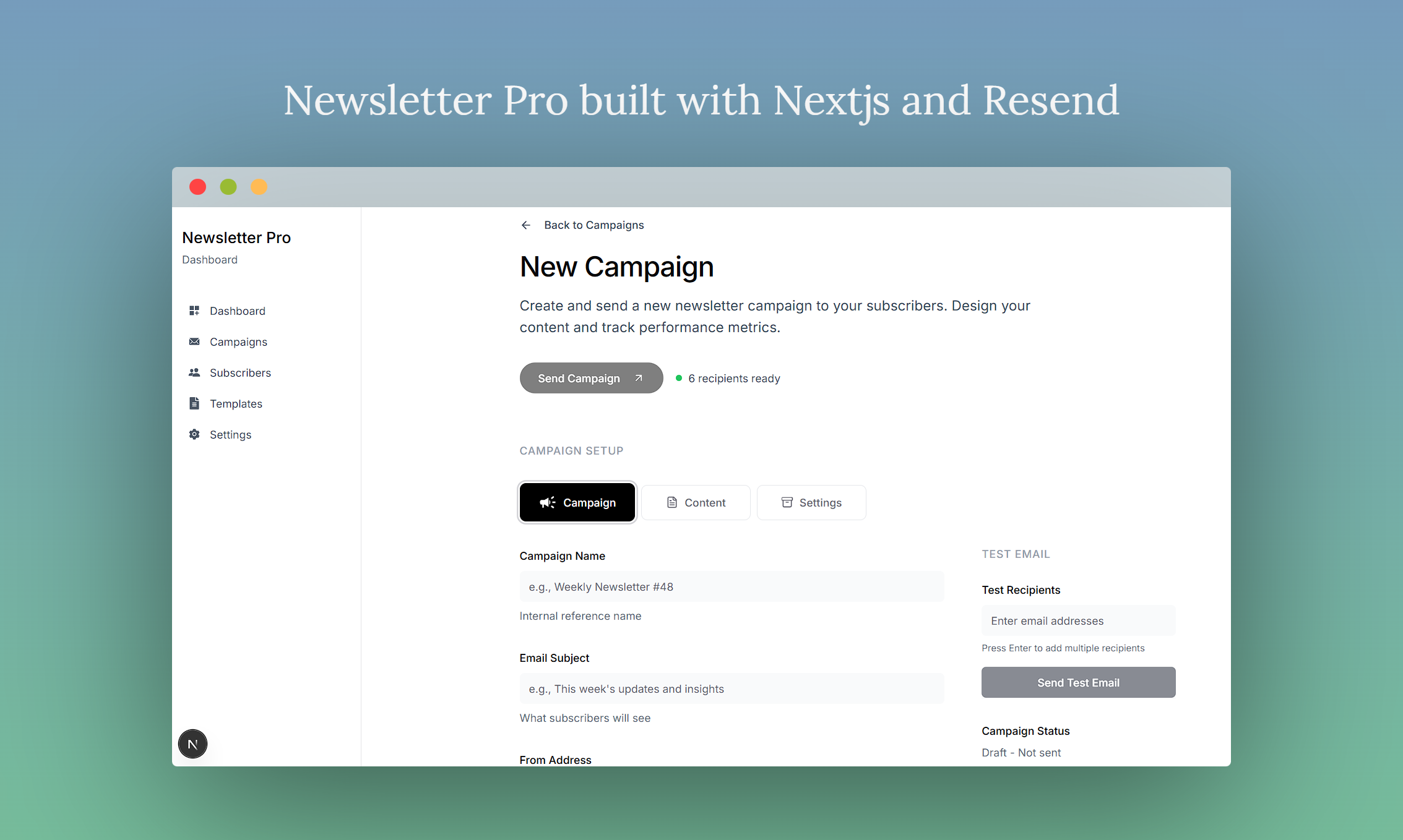 Newsletter Management App