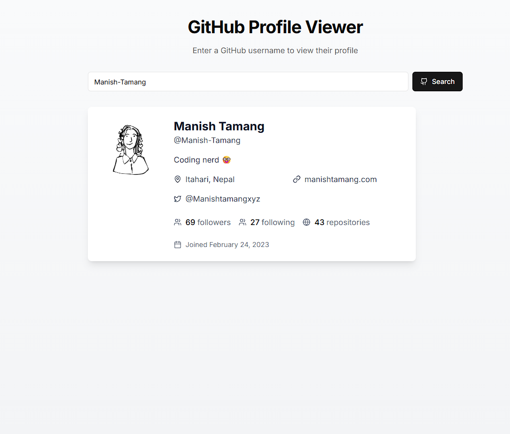 GitHub Profile Viewer