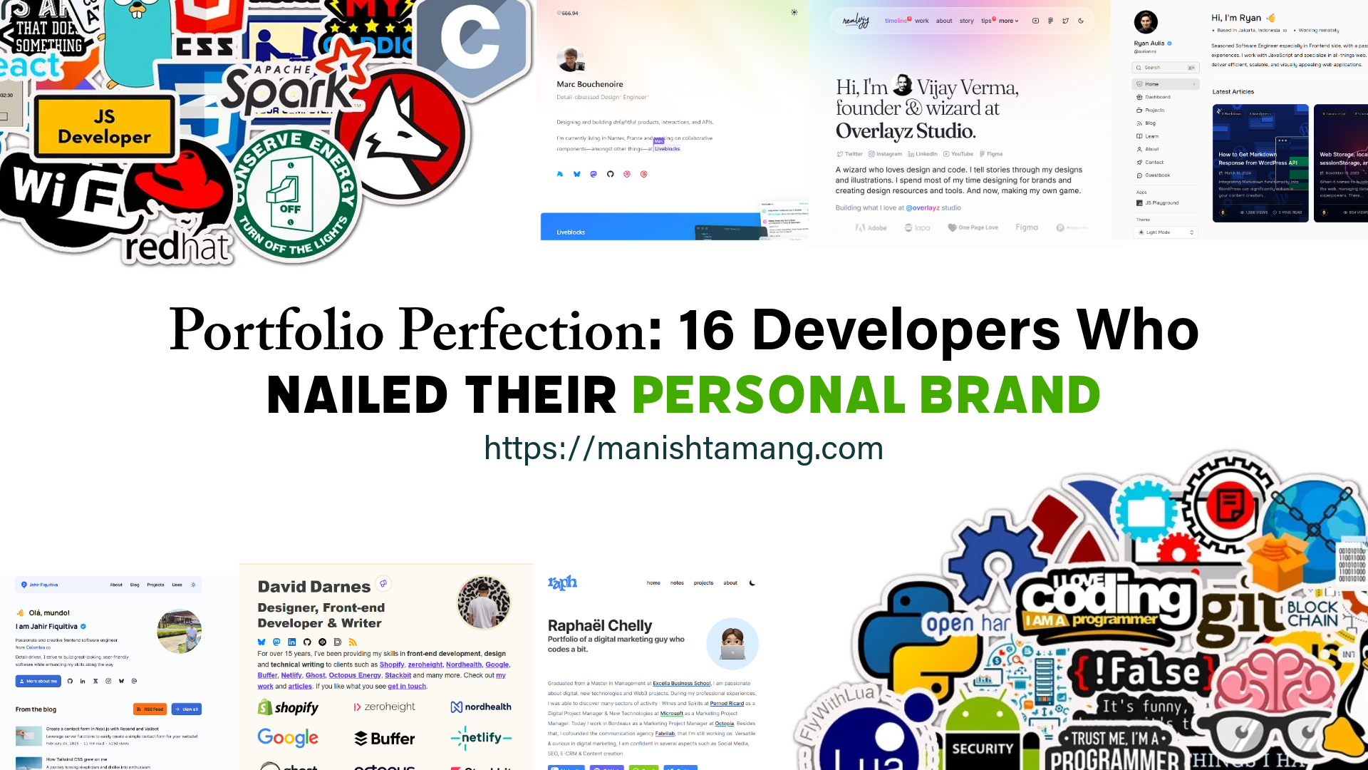 Portfolio Perfection: 16 Developers Who Nailed Their Personal Brand