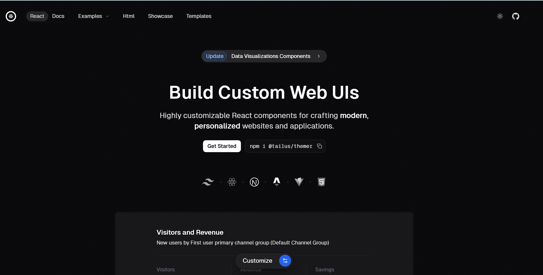 Tailus UI Preview
