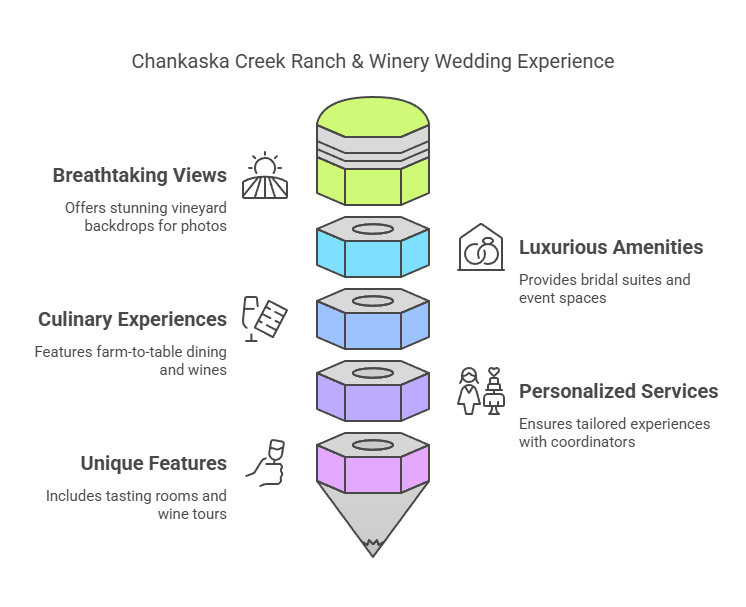Winery Experience Infographic listing views amenities dining services and features