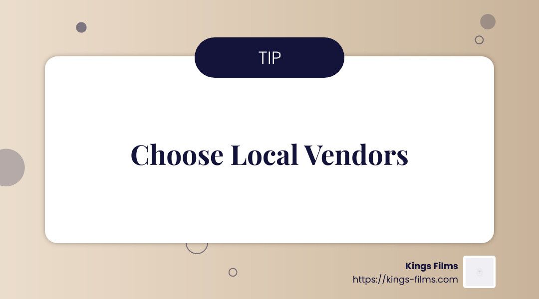 Choose Local Vendors Tip graphic reading Choose Local Vendors