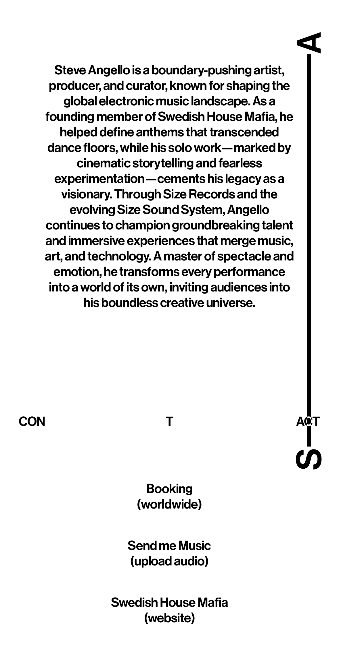 Preview Website of Steve Angello