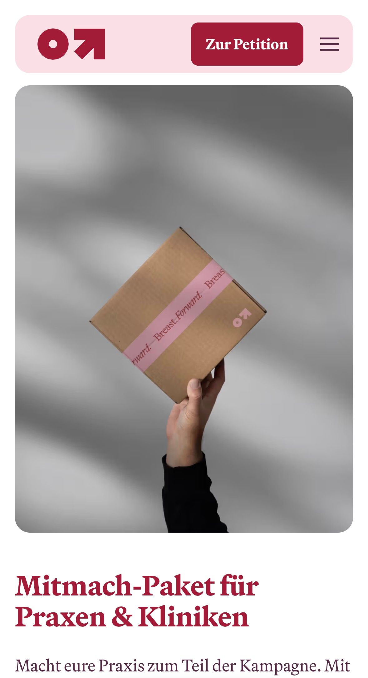 Preview Website of Breast. Forward.