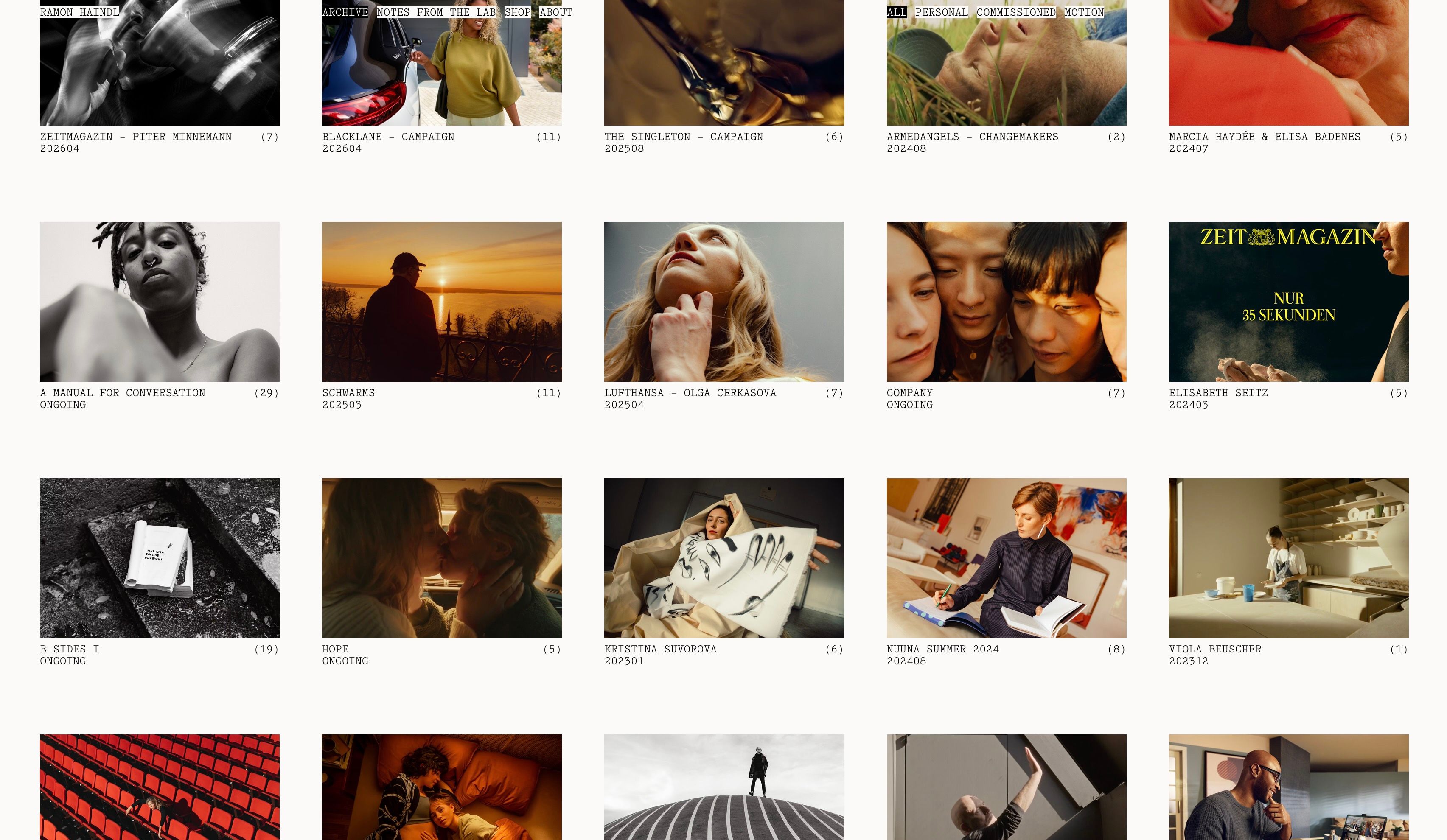 Preview Website of Ramon Haindl