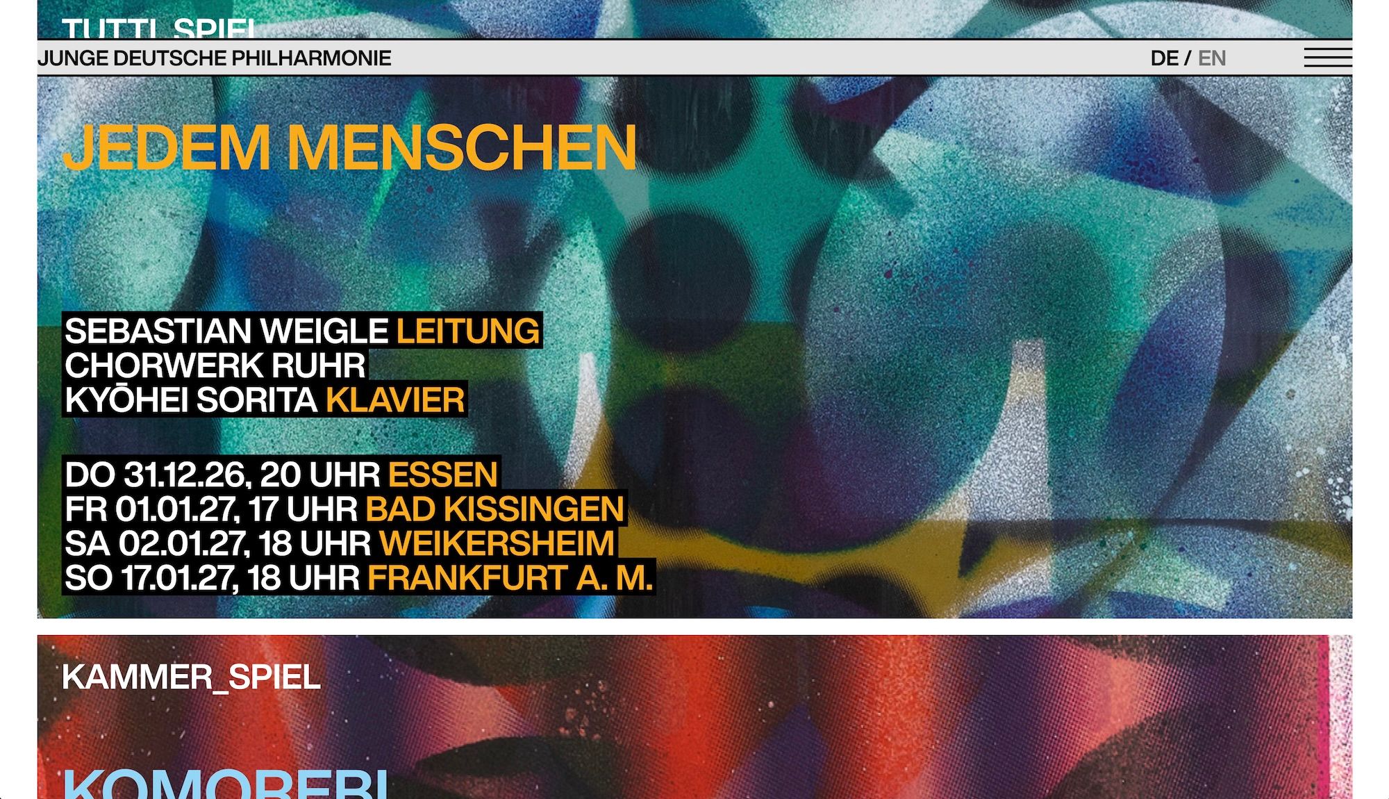 Preview Website of Junge Deutsche Philharmonie
