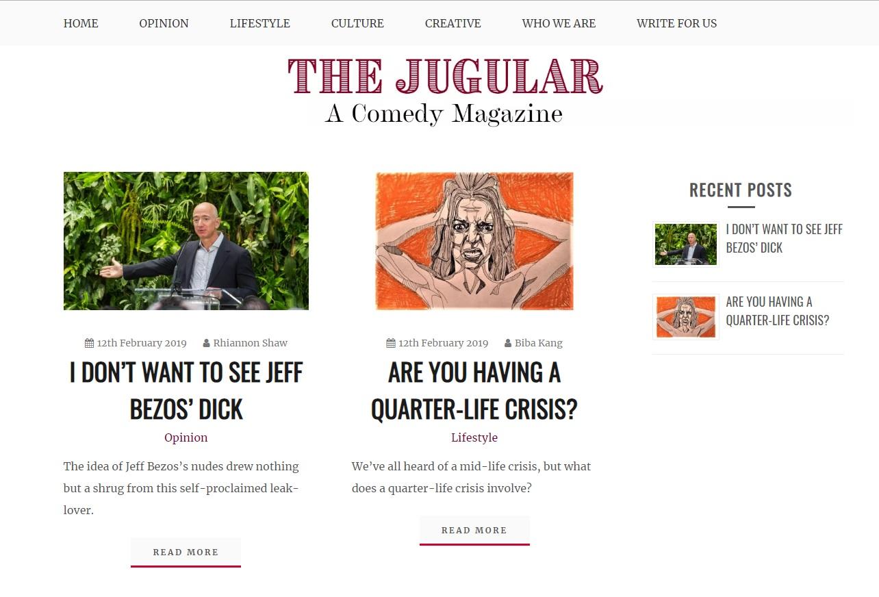 New Online Magazine 'The Jugular' Launched by Adrian Gray
