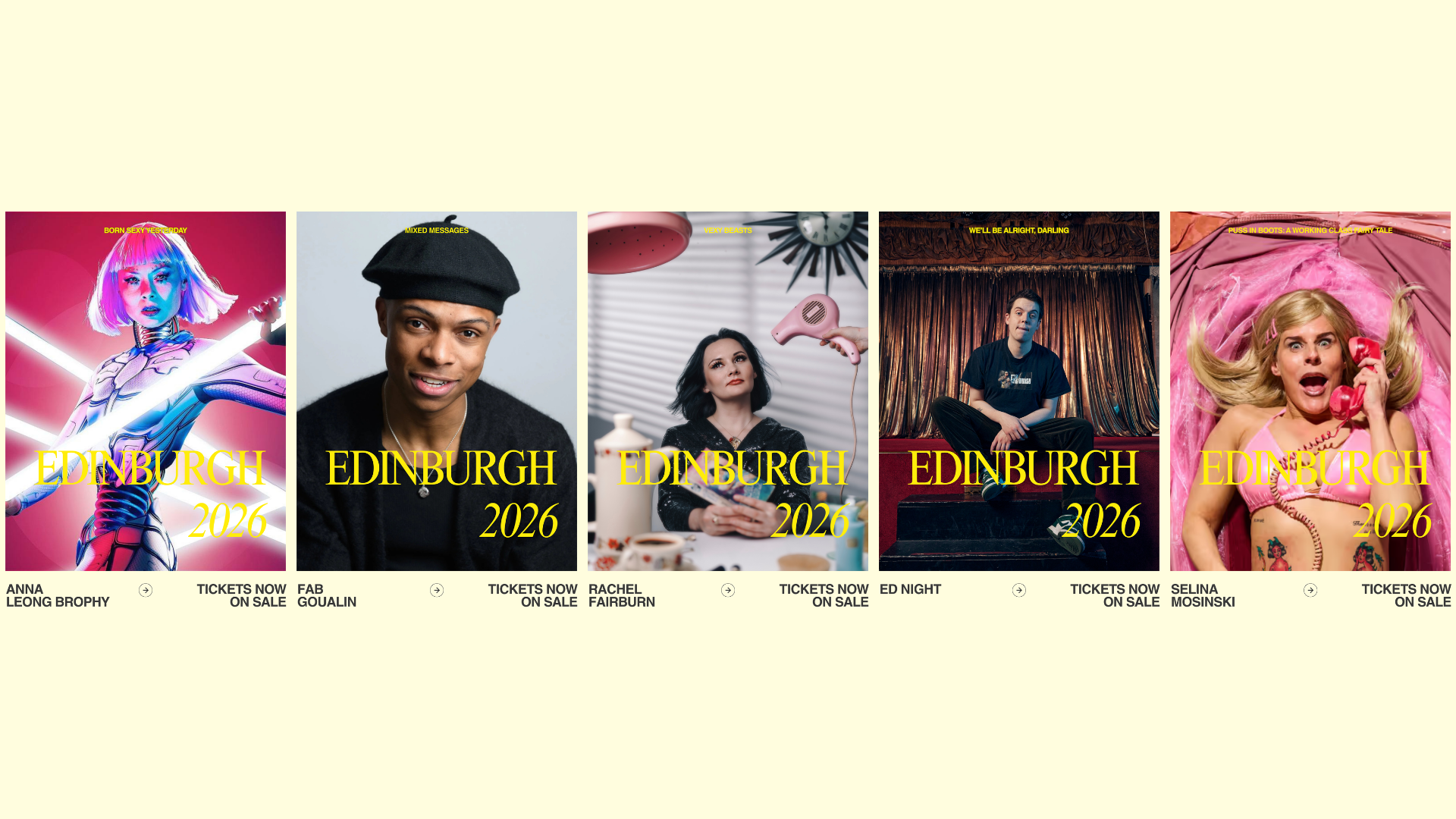 More Edinburgh Shows On Sale Now!