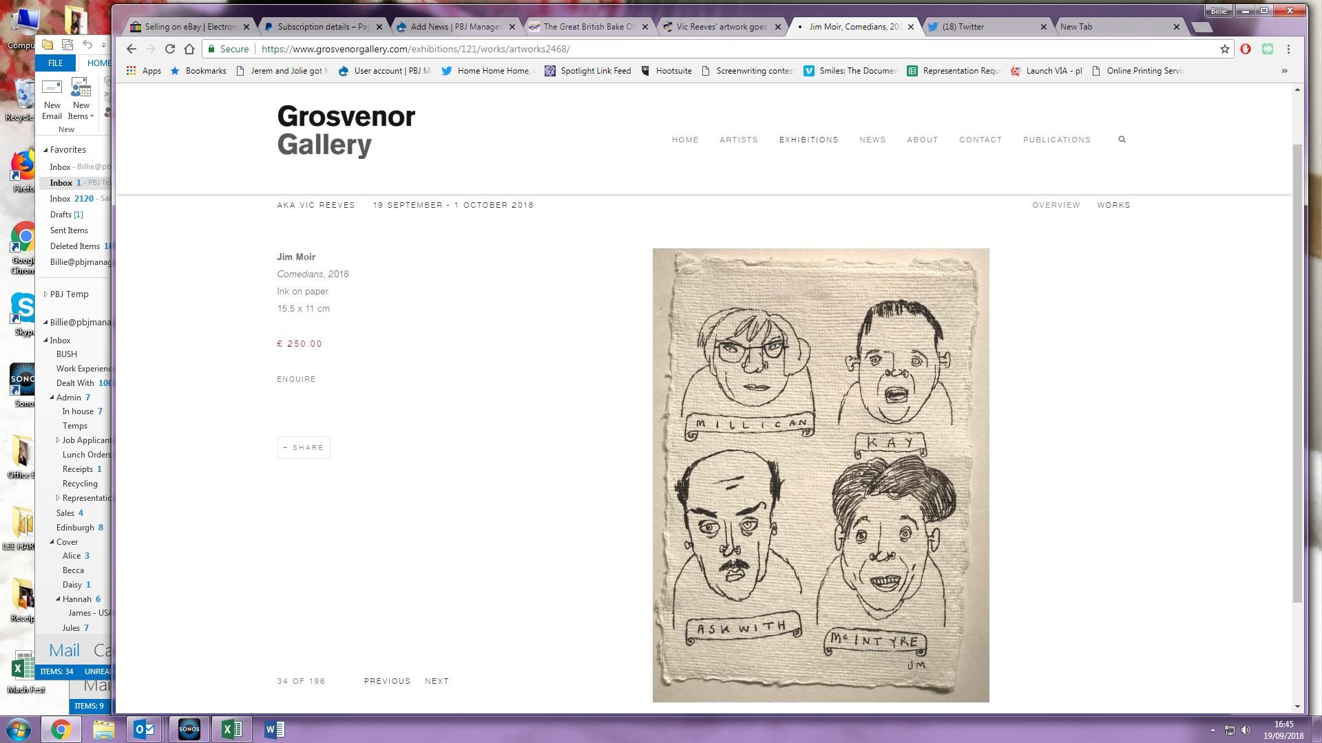 200 Drawings by Jim Moir: AKA Vic Reeves opens at the Grosvenor Gallery