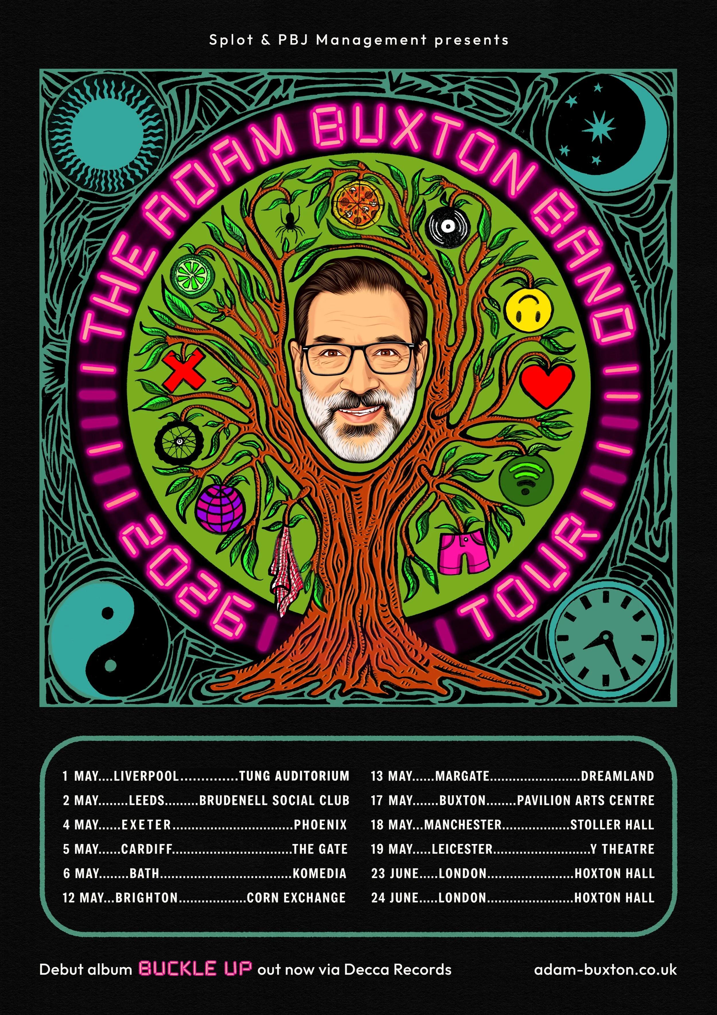 The Adam Buxton Band Spring 2026 Tour