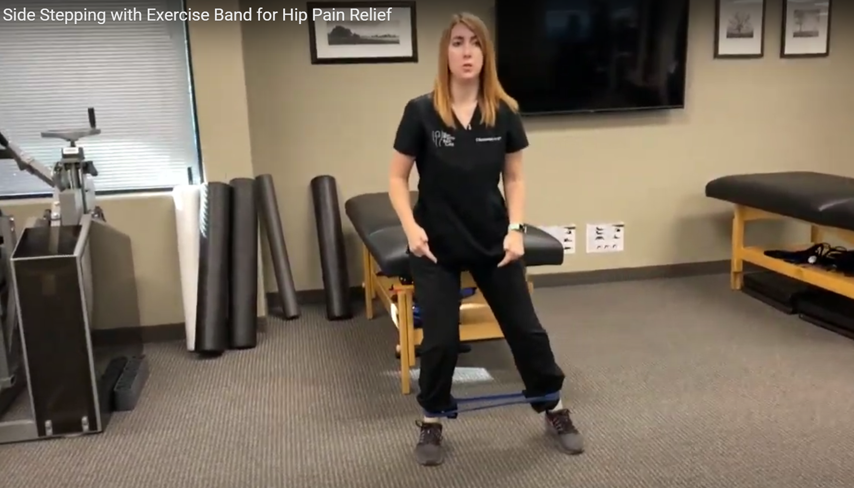 Side Stepping with Exercise Band for Hip Pain - The Center for Total Back  Care