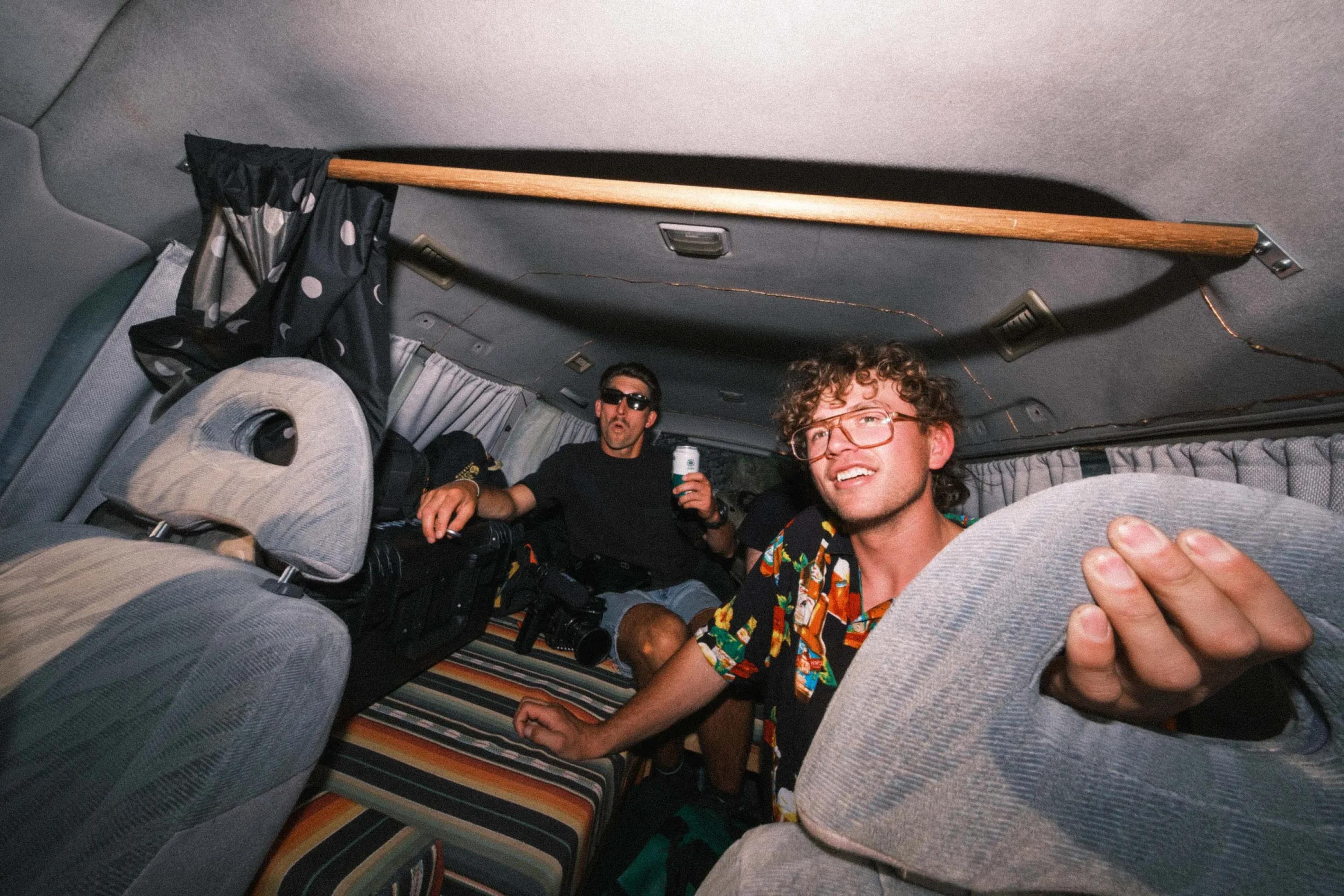 Portrait inside the van